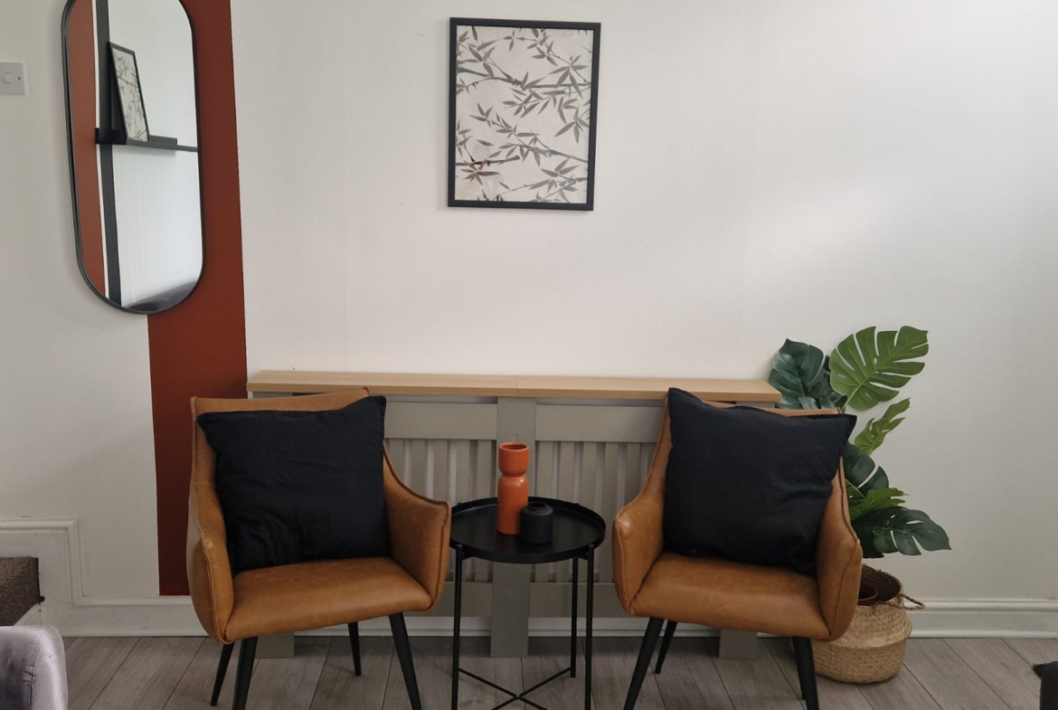 Leather chairs listed by hmh stays for contractor accommodation