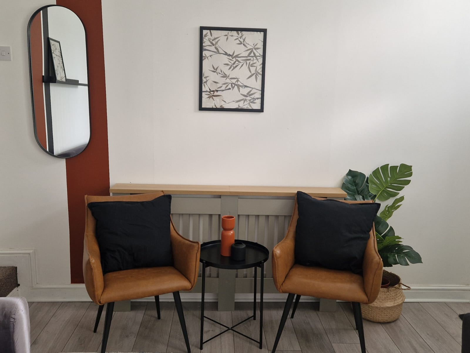 Leather chairs listed by hmh stays for contractor accommodation