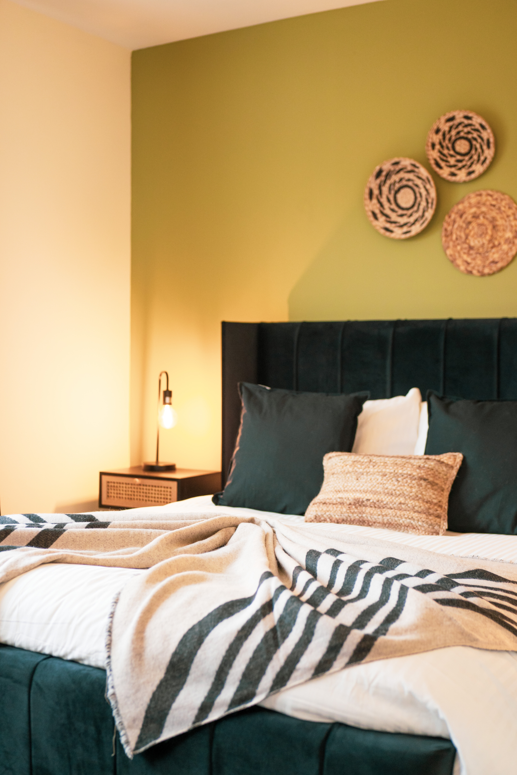 Master bedroom listed by HMH Stays providing long-term accommodation for contractors