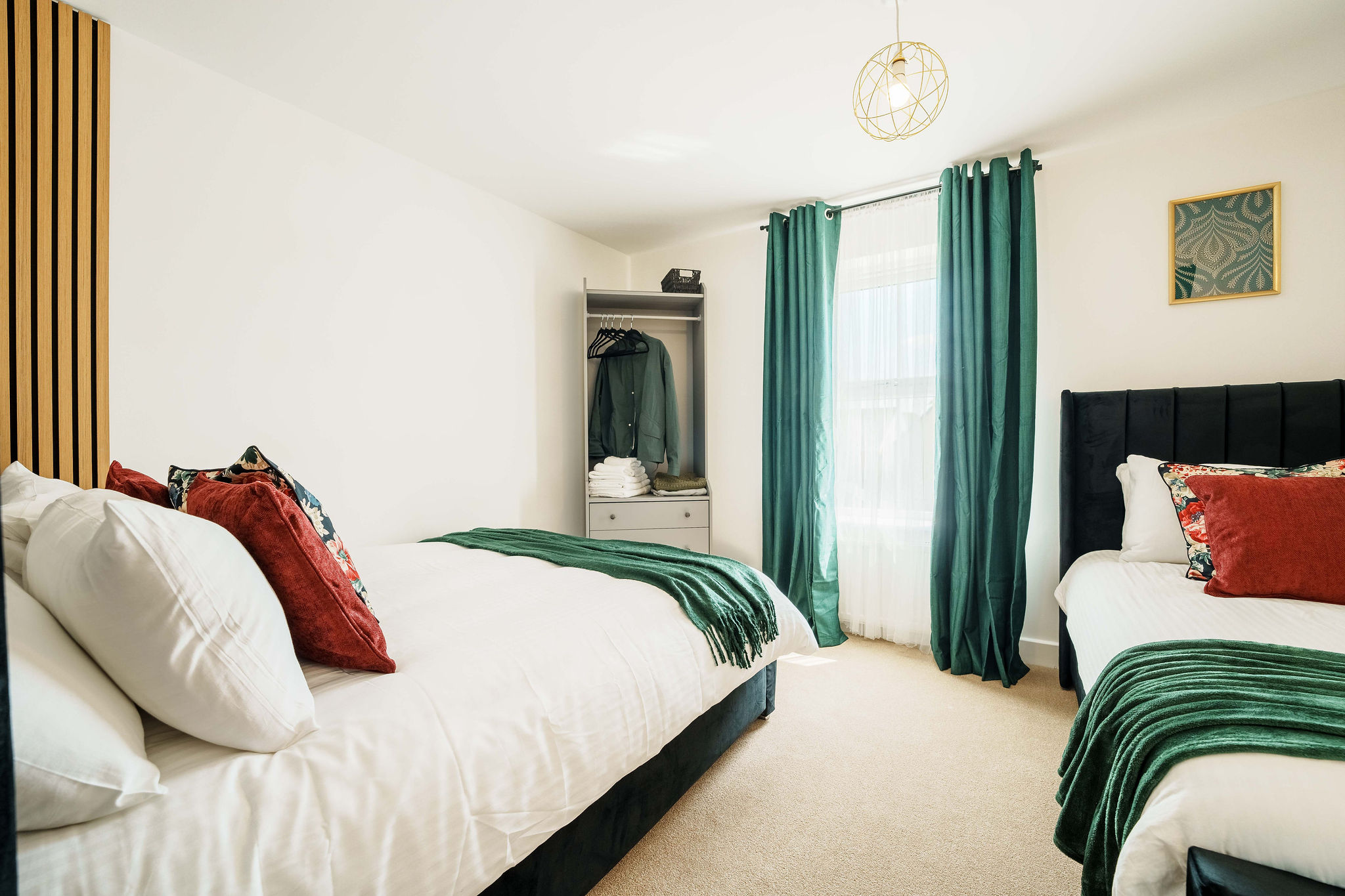 two single bedrooms providing by HMH Stays for contractor accommodation