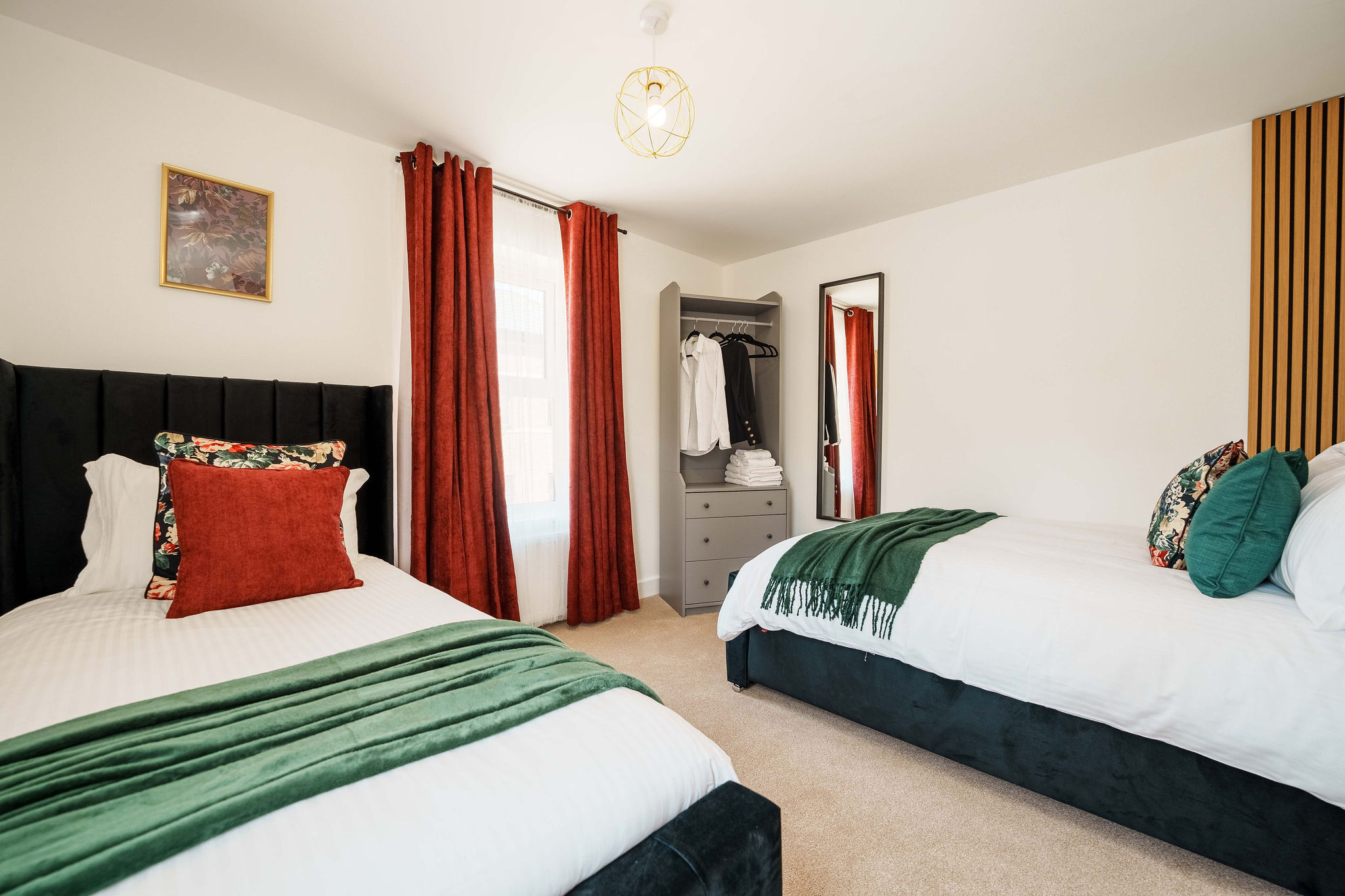 2 single bedrooms listed in the property of hmh stays in UK