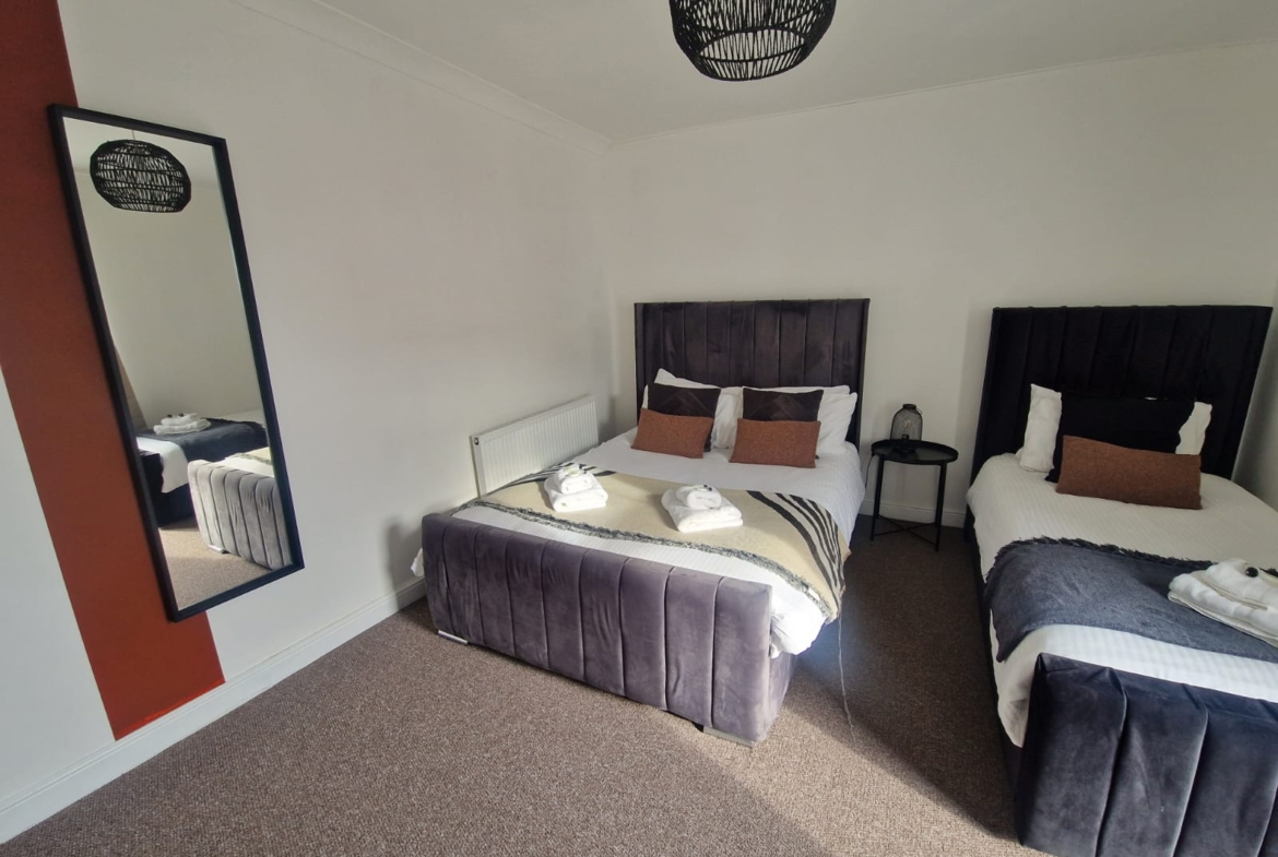 2 single bedrooms listed in the property of hmh stays in UK